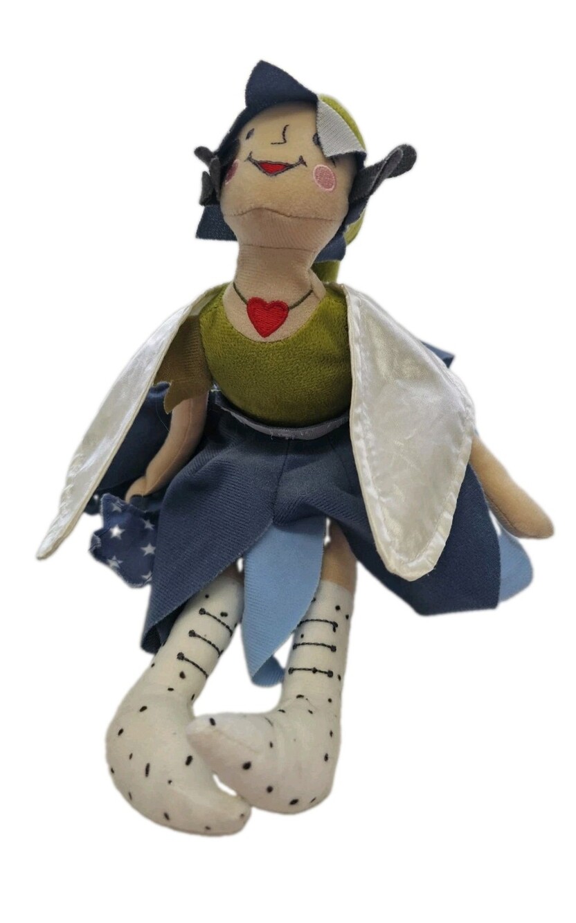 Ikea Beautiful Fairy Doll Sangtrast Heart Blue Green Pixie Plush Rag Doll Toy 15
